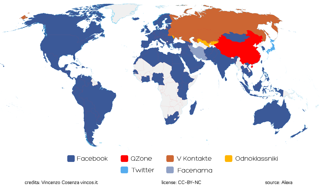 most popular social networks in the world