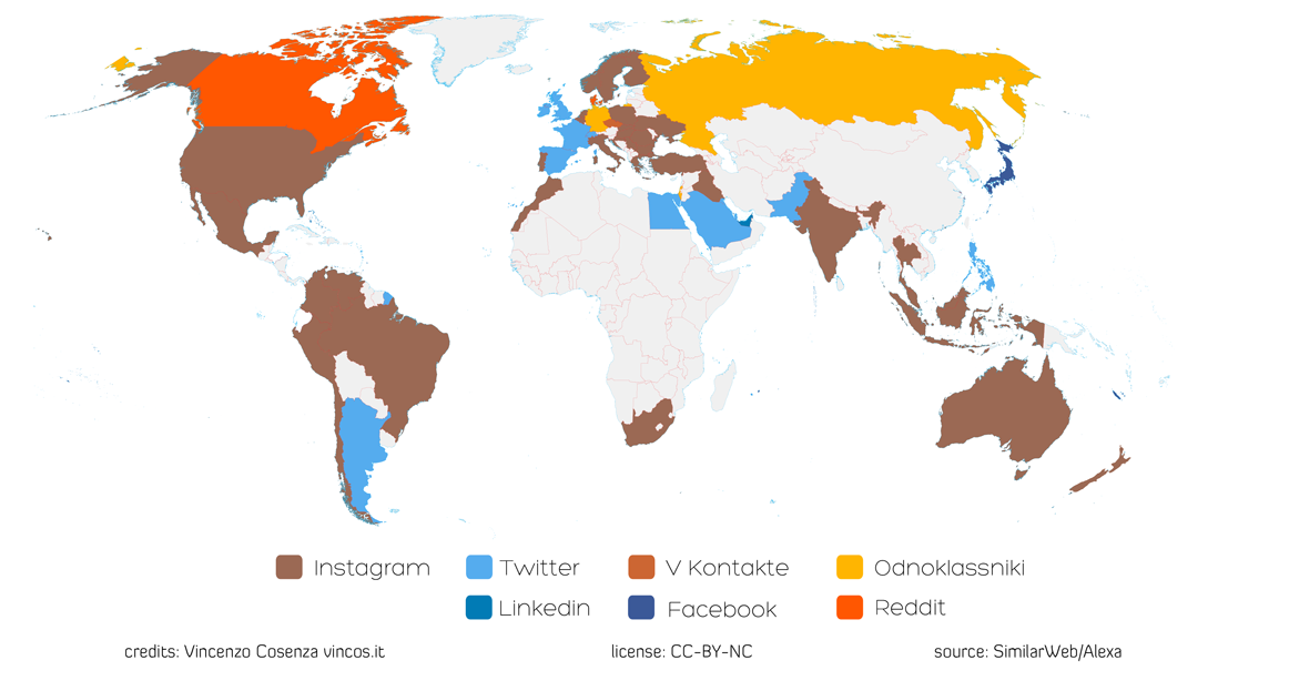 most popular social networks in the world